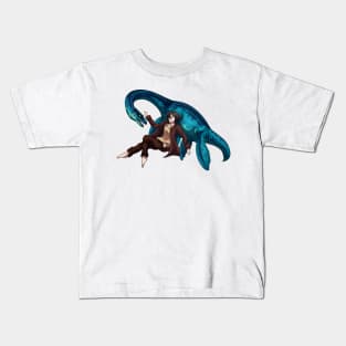 Underwater with a Plesiosaurus Kids T-Shirt